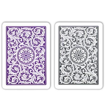[AUSTRALIA] - Copag 1546 Design 100% Plastic Playing Cards, Poker Size Jumbo Index Purple/Grey Double Deck Set 1 Pack 