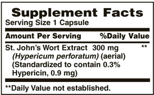 Nature's Bounty St. John's Wort Pills and Herbal Health Supplement, 300mg, 100 Capsules - BeesActive Australia