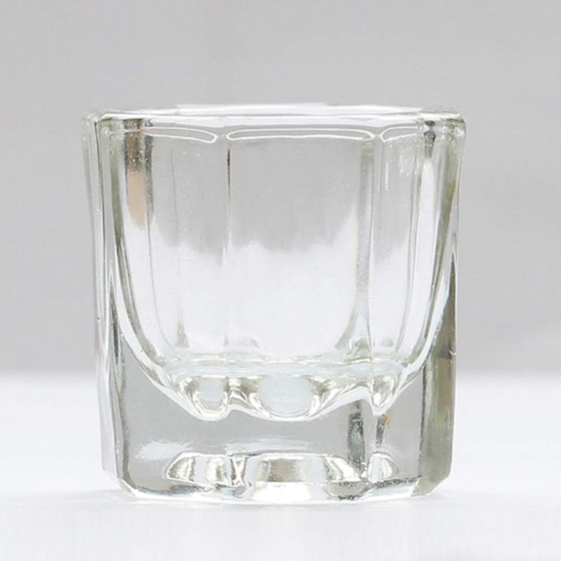 Minkissy 2Pcs Nail Dappen Dish, Nail Glass Crystal Cup Nail Art Acrylic Liquid Powder Dappen Dish - BeesActive Australia
