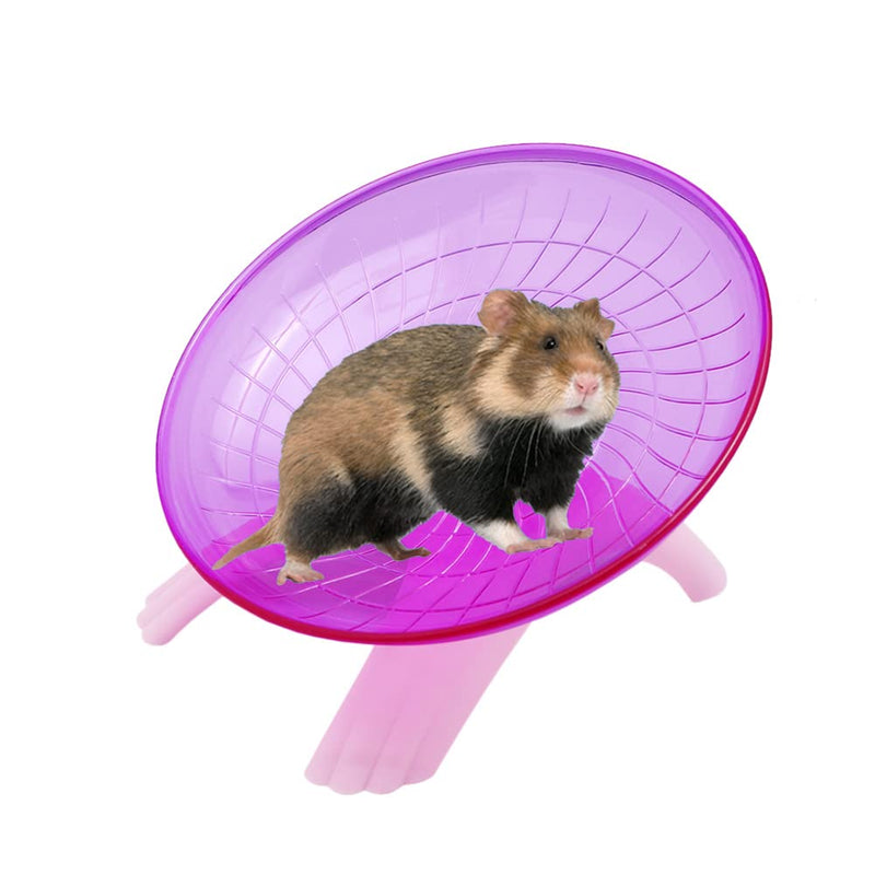 Hamster Flying Saucer Exercise Wheel Toys Silence Quite Spinner for Gerbil Rat Chinchillas Guinea Pig Squirrel Small Animal Red - BeesActive Australia