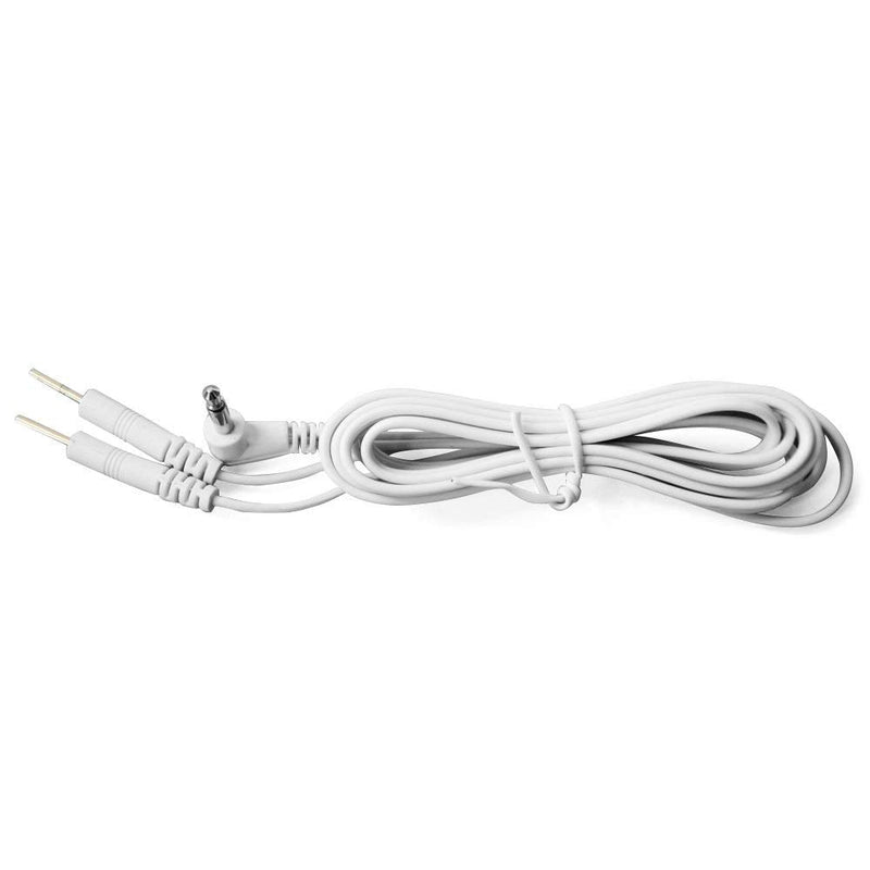 Vogueing Tool 1 Pair 120CM Tens Electrode Lead Wires Jack 3.5mm Plug 2.0mm Pin Connection White - BeesActive Australia