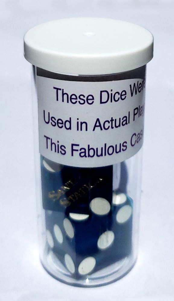 Cyber-Deals Wide Selection of 19mm Craps Dice - Authentic Las Vegas Casino Table-Played (Santa Fe Station (Blue Polished)) - BeesActive Australia