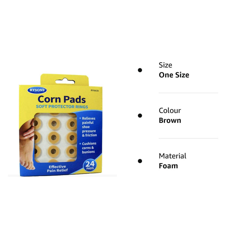 THEVIRALTHINGS.j 24 pcs Corn Pads Round Foam Cushion Adhesive Protective Ring Plasters Foot Toe - BeesActive Australia