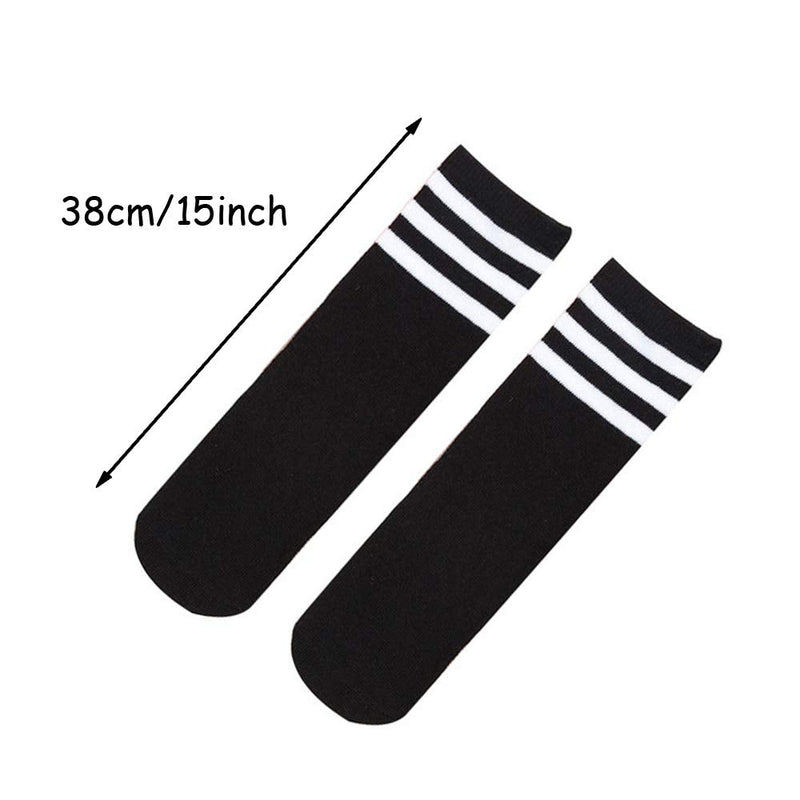 Soccer socks youth boys,kids football socks, sport team white black knee high socks for youth boys girls kids, best for running,6 pairs soccer socks for kids (7-12 years old) - BeesActive Australia