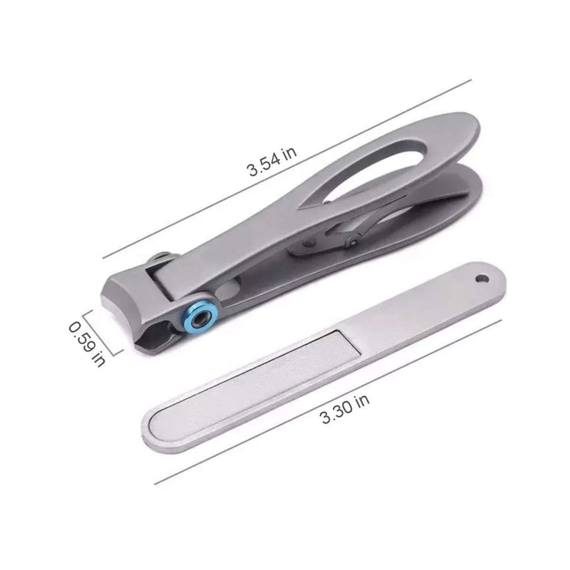 Magik Heavy Duty 16mm Wide Jaw Nail Clippers For Thick/Hard Toenails Fingernail (Large 3.46''+File Set, Silver) Large 3.46''+File Set - BeesActive Australia