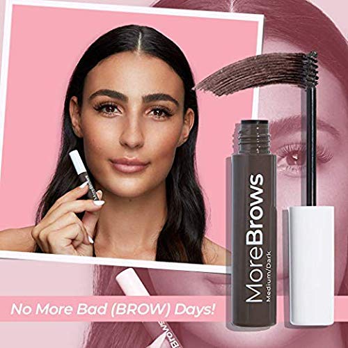 MCoBeauty More Brows Brush-On Fibre Gel - Holds Brows in Place All Day - Creates Fluffiness and Volume - Water-Resistant Formula - Medium to Dark - BeesActive Australia