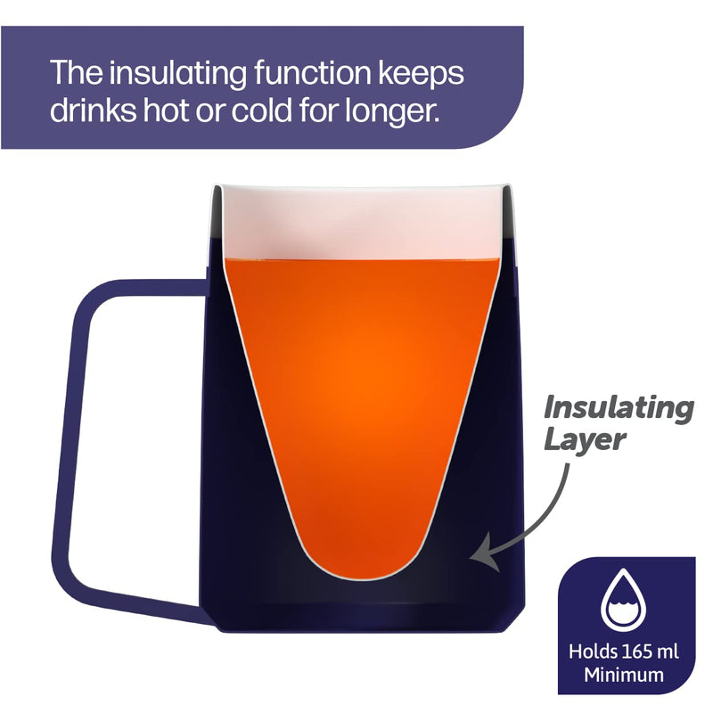 JFA Supplies 1 Handle 165ml Blue Adult Drinking Mug/Drinking Cup/Sippy Cup/Non Spill Cup - BeesActive Australia