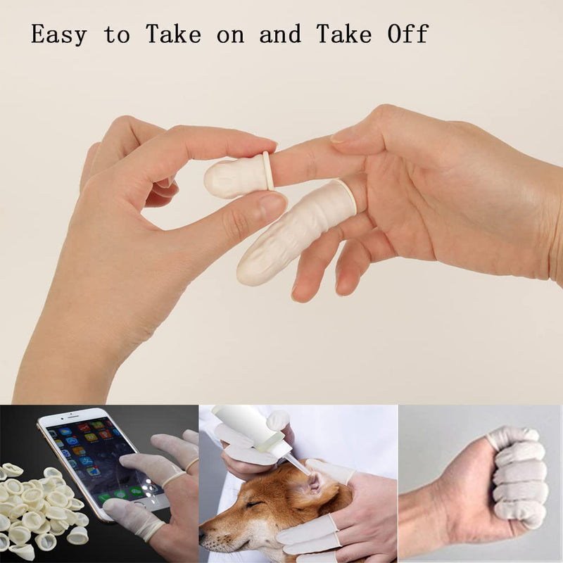 Finger Cots 100Pcs Latex Finger Covers Protect Finger Sleeves, Anti-Static and Waterproof 100 - BeesActive Australia