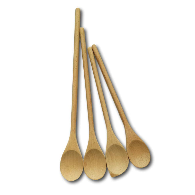 Kitchen Wooden cooking spoon Wooden Spoons Mixing Baking Serving Utensils 12 ，14and 16 inch - Set of 4 - BeesActive Australia