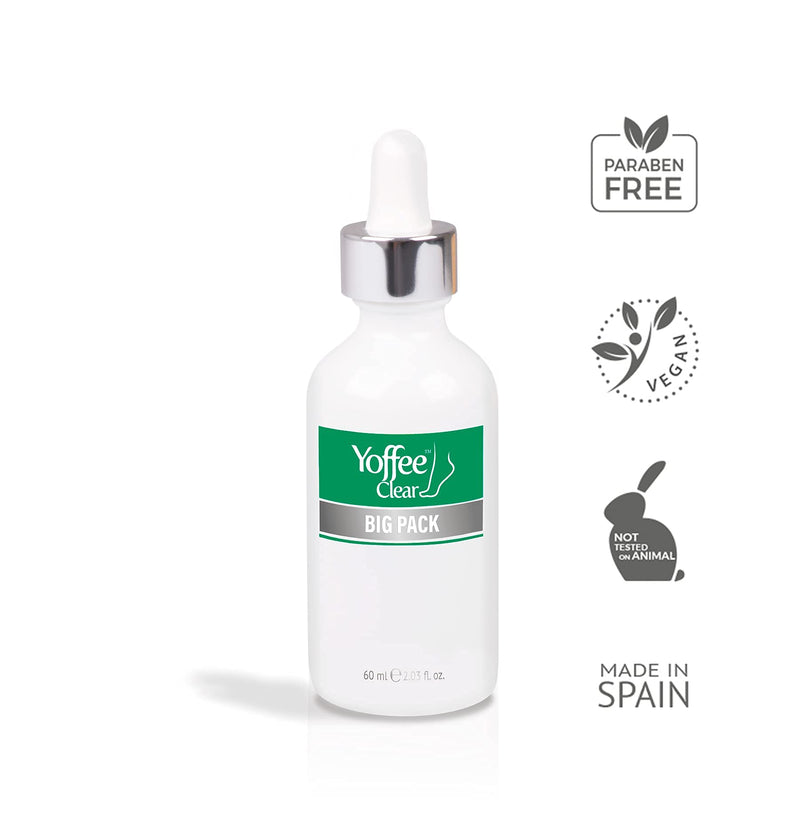 Yoffee Clear Nail Care Kit 2 x 60ml Bottle - Fungal Nail Treatment for Finger and Toe Nail - Antibacterial & Antiseptic - Antifungal with Organic Argan Oil, Tea Tree Oil–Improved Formula/Made in Spain - BeesActive Australia