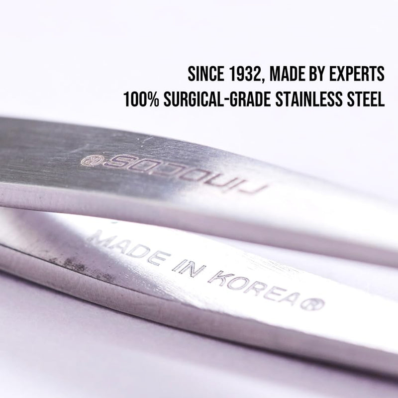 [Premium Hand-Made] Round tip Tweezers, 316 Surgical-Grade Stainless Steel for Safety, Precision tweezers, hair tweezers for plucking, Facial Hair Tweezers for Men & Women, Trim Tweezers Gold - BeesActive Australia