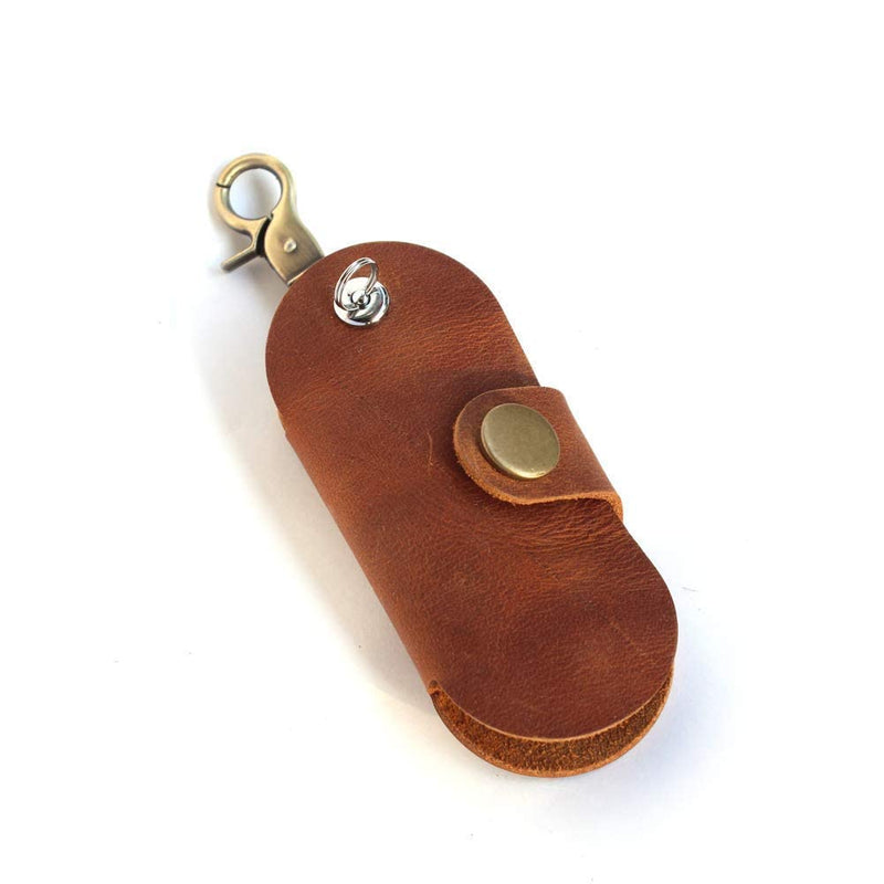 Upgraded Version of Simple Multifunctional Leather Key Organizer Door Key Car Key Case Brown - BeesActive Australia