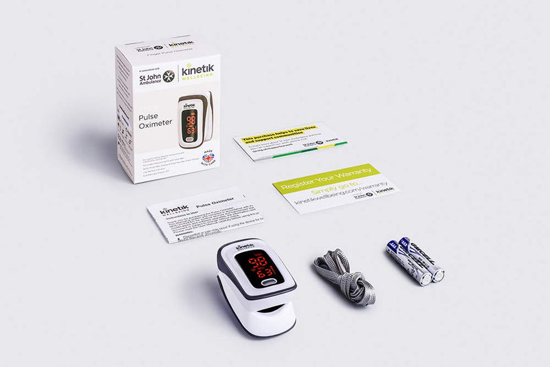 Kinetik Wellbeing Finger Pulse Oximeter – In Association with St John Ambulance Single - BeesActive Australia