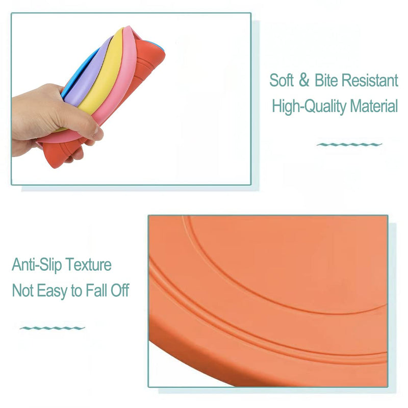 Dog Flying Disc, Puppy Flyer Toy React Faster Training Interactive Toys for Small Medium Large Dog, Lightweight Durable and Water Resistant Floating Saucer Green+Orange - BeesActive Australia