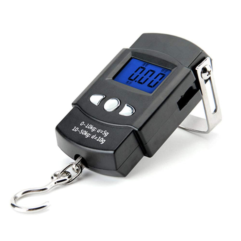 [AUSTRALIA] - Emoly Fishing Scale 110lb/50kg Backlit LCD Screen, Portable Electronic Balance Digital Fish Hook Hanging Scale with Measuring Tape Ruler for Tackle Bag,Luggage, Baggage 
