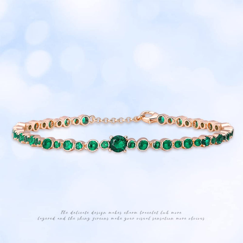 KUNSIR Slider Charm Cubic Zirconia Bracelet in 925 Sterling Silver, Mother's Day Bracelets… Style 3 - BeesActive Australia