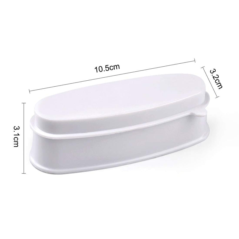 ABS Durable Easy French Dip Tray Dipping Powder Container Dual Use for Short Extended Nails Molding for White Pink Smile Line Pack of 1, HJ-NAT117 - BeesActive Australia