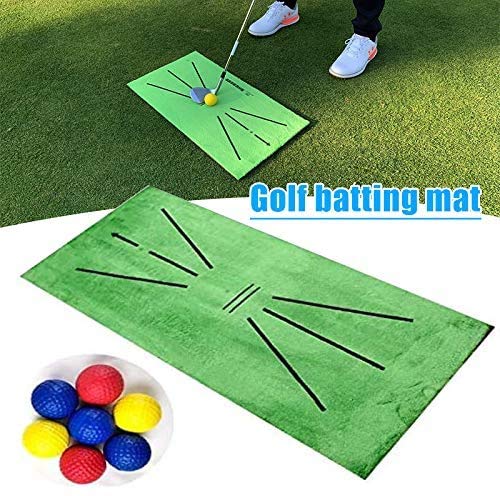 Golf Training Mat, Golf Training Mat for Swing Detection Batting, Mini Golf Practice Training Aid Game Portable Golf Training Turf Mat Gift for Home Office Outdoor - BeesActive Australia