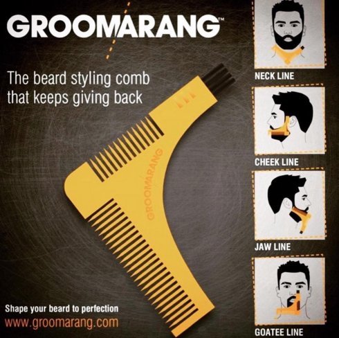 New Groomarang Beard Styling and Shaping Template Comb Tool Perfect Lines & Symmetry Shape Face Neck Line Fast And Easily. - BeesActive Australia