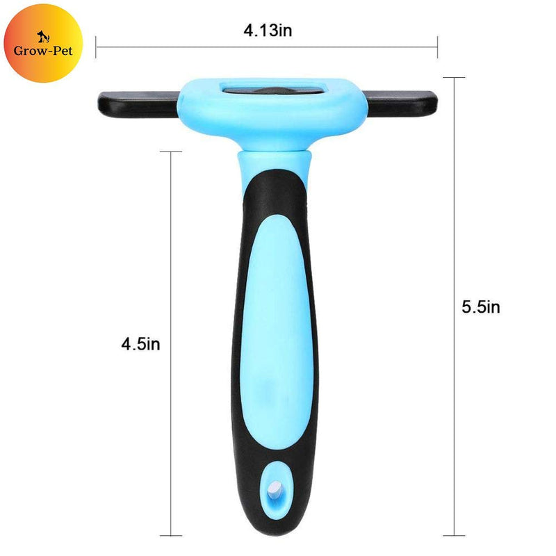 Grow-Pet Deshedding Tool and Grooming Brush for Dogs and Cats, Effective Grooming Tool with Stainless Steel Trimming Blade, and Reduces Shedding by Up to 95% - BeesActive Australia