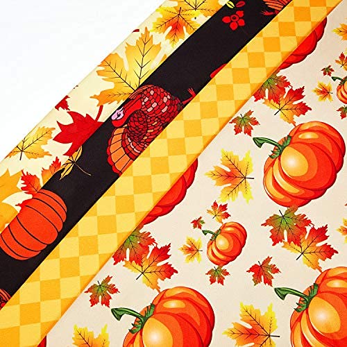 4 Pieces Thanksgiving Dog Bandanas Fall Pumpkin Cat Scarfs Triangle Bibs Washable Maple Leaf Bandanas Adjustable for Small Medium Large Pet Holiday Party Supplies - BeesActive Australia