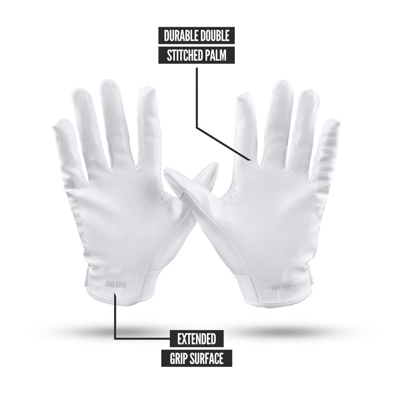 Nxtrnd G1 Pro Football Gloves, Men's & Youth Boys Sticky Receiver Gloves White X-Large - BeesActive Australia