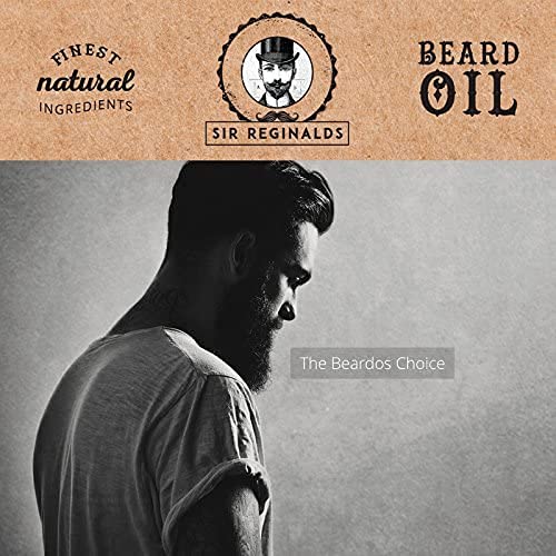 Beard Oil Sir Reginalds 'Descent of Man' Beard Oil - Made with 100% Pure Moroccan Argan Oil, Sweet Almonds & Jojoba Oil, For a Soft, Smooth Beard - BeesActive Australia