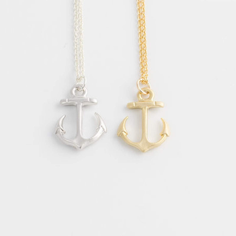 TseanYi Anchor Pendant Necklace Choker Minimalist Gold Anchor Collar Chain Necklace Beach Ocean Nature Necklaces Jewelry for Women and Girls (Gold) - BeesActive Australia