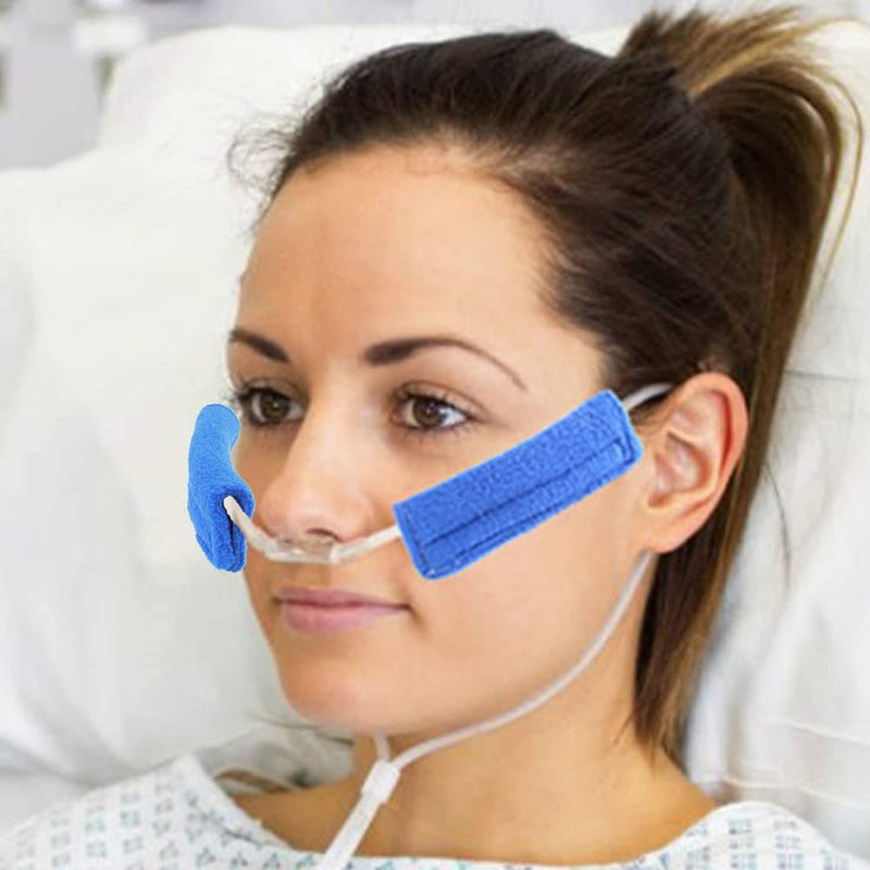 1 Pair Soft Nasal Oxygen Covers for Oxygen Users to Protect Your Face from The Cannula Tube Prevent Indentations Irritated Cheek Skin - BeesActive Australia