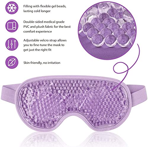 BARGAINS-GALORE GEL EYE MASK HOT COLD SOOTHING RELIEF COOL TIRED EYES HEADACHE RELAXING PAD NEW - BeesActive Australia