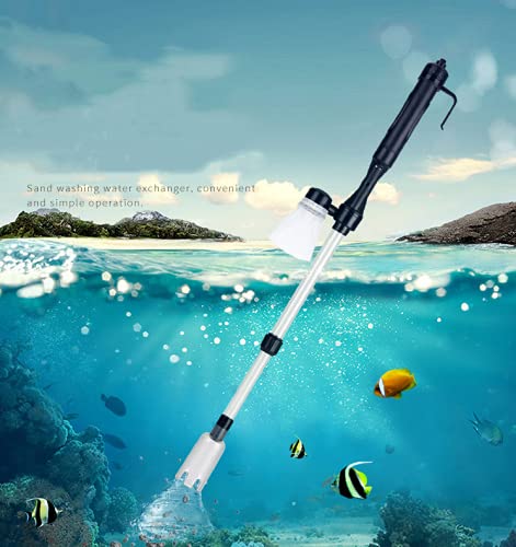 JORCEDI Electric Aquarium Fish Tank Siphon Pump Vacuum Gravel Water Filter Cleaner Pipe for Big and Small Tank Water Changing and Sand Clean - BeesActive Australia