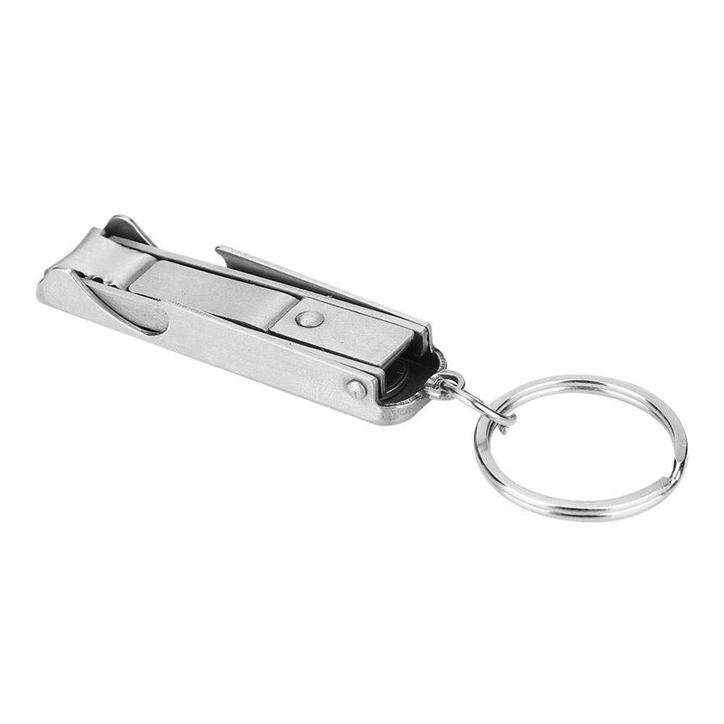 VGEBY Nail Cutter, 2 in 1 Stainless Steel Nail Clippers Bottle Opener Manicure Care Tool with Key Ring - BeesActive Australia