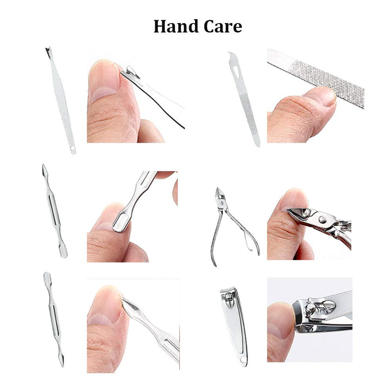 Manicure Set Nail Clippers Kit Pedicure Kit -19 Pieces Stainless Steel Manicure Kit Professional Grooming Kits Nail Tools Care for Travel or Home - BeesActive Australia