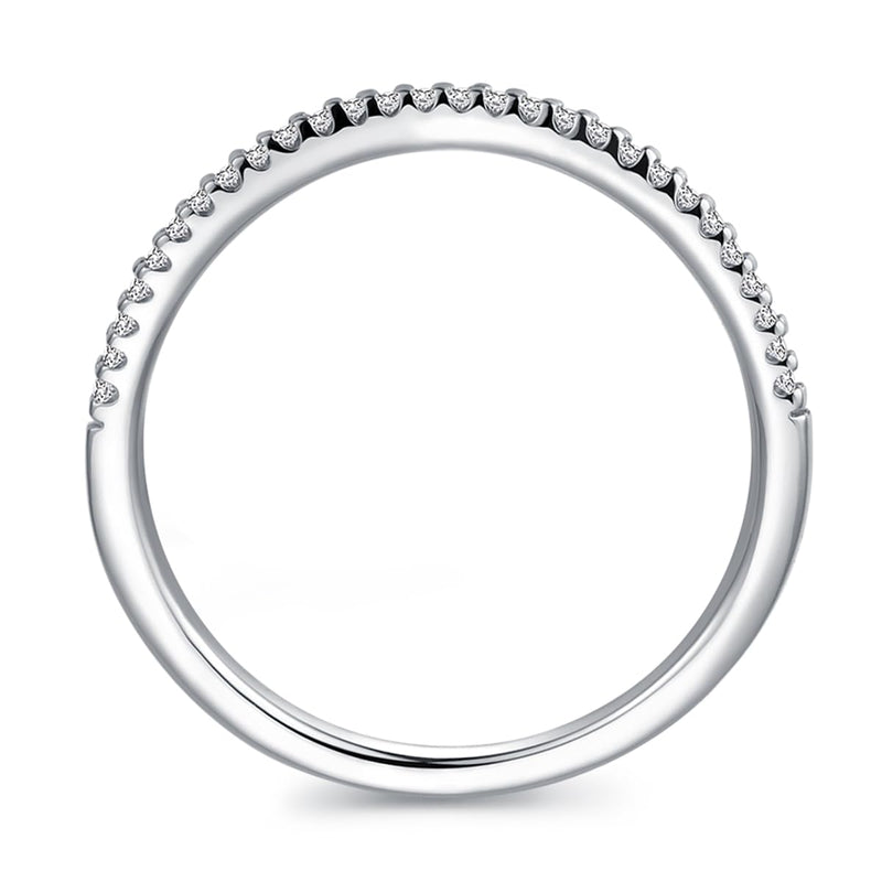 CGSRING 1.5mm Moissanite Wedding Bands for Women, Moissanite Rings for Women, V Shaped Wedding Band Silver 9.5 - BeesActive Australia