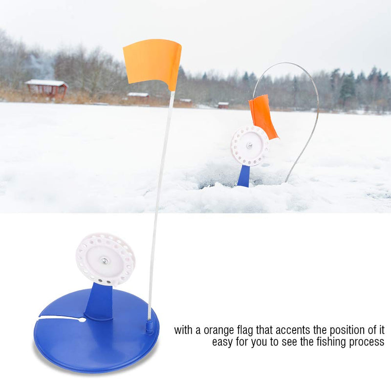 Dioche Ice Fishing Tip-Up, Lightweight Metal Fishing Rod Tip-Up Orange Flag Tackle for Fishing Angler - BeesActive Australia