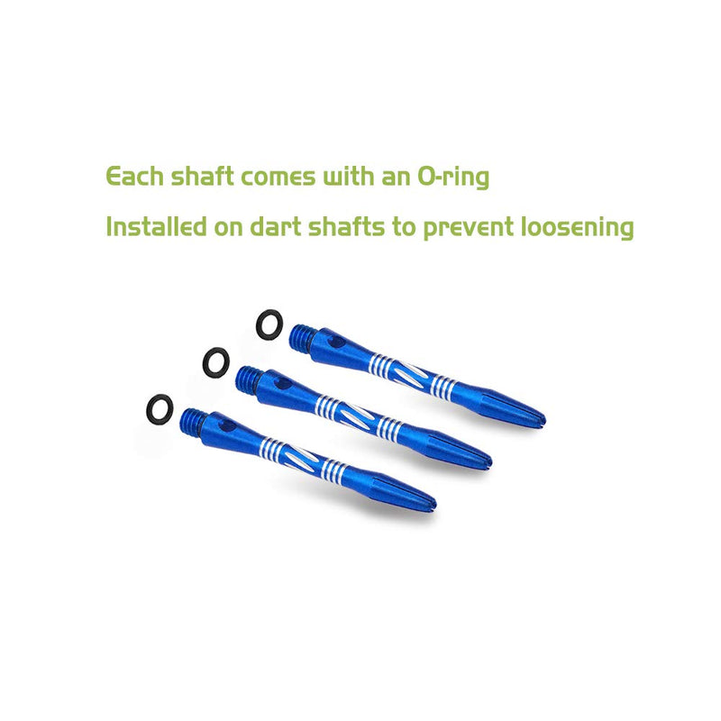 Wolftop 2BA Thread Aluminum Dart Shafts 24 Pack with Rubber O-Rings, Dart Accessories Kit for Steel Tip Darts and Soft Tip Darts - BeesActive Australia