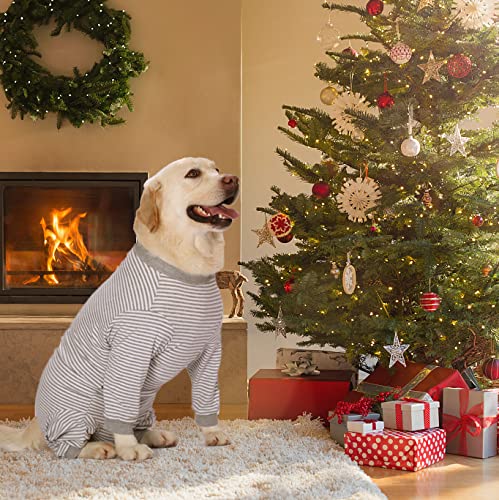Yeapeeto Dog Onesie Surgery Recovery Suit for Large Medium Bodysuit Dogs Pajamas PJS Full Body for Shedding, Prevent Licking, Wound Protection, Cone Alternative 4X-Large (Pack of 1) Grey - BeesActive Australia