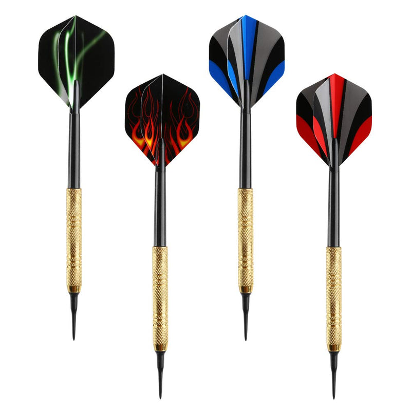 [AUSTRALIA] - Accmor 12 Pcs Soft Tip Darts, 14g Plastic Tipped Dart, Attach Extra 36 Black 2BA Replacement Tips, Soft Tip Darts for Electronic/Plastic Dartboard. 