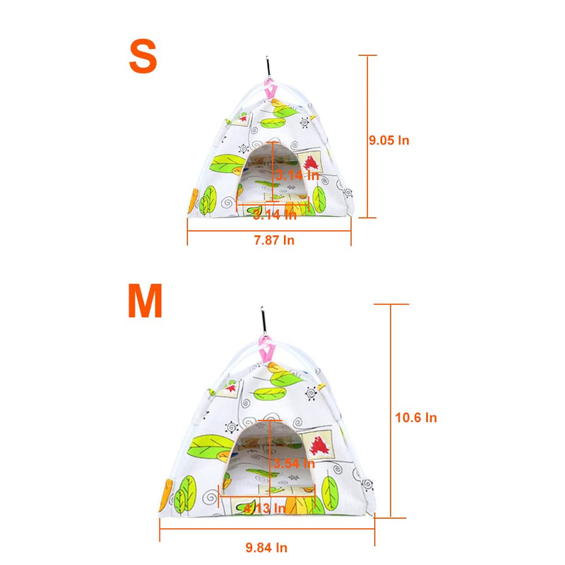 FEimaX Bird Nest House Hanging Hammock Finch Cage, Snuggle Hut Tent for Small Medium Parrots Parakeet Lovebird African Grey Budgies Cockatiels Green S - BeesActive Australia
