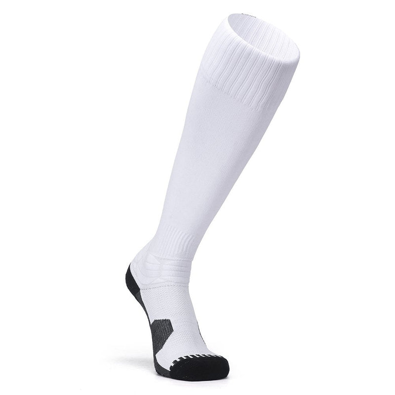 Pelisy Performance Mens Soccer Socks, Over The Calf Compression Athletic Socks for Running & Training, White X-Large - BeesActive Australia