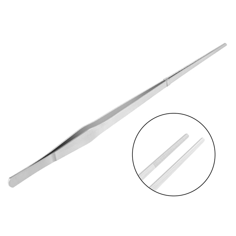 Vaincre 2PCS Long Tweezers, 15 inch Curved Aquascaping Tools, Stainless Steel Feeding Tongs Aquascape Tools, Aquarium Tweezers for Aquarium Reptile, Plant, Snakes, Lizards, Coral Feeder Silver - BeesActive Australia
