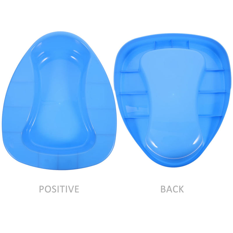 SUPVOX 2pcs Bed pan Thick bariatric Bedpan with Guard for Female Elderly Patient (Blue) - BeesActive Australia