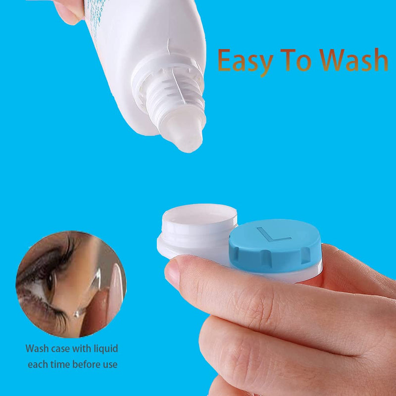 6 Packs Contact Lens Cases, Contact Lenses Holder Box with Left/Right Caps for Home Travel Outdoor - BeesActive Australia