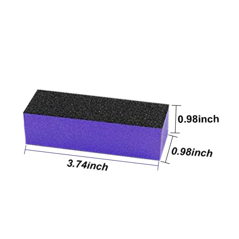 10 PCS Sanding Buffing Nail Polisher 4 Way Polish Buffer Buffing Block Nail Files Art Pedicure Manicure File (Black Purple) Glam by Sonia - BeesActive Australia