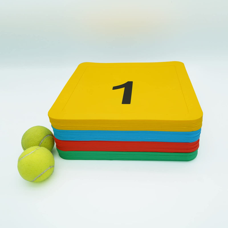 Eco Walker 12inch Numbered Floor Spot Markers Hopscotch Square Mat RED - BeesActive Australia