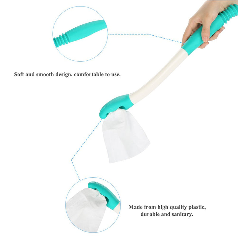 Self Wipe Toilet Tissue Aid Bottom Wiper Bathroom Buddy Wand Long Handle Reach 15.7" Seniors Disabled Toilet Tissue Aid - BeesActive Australia