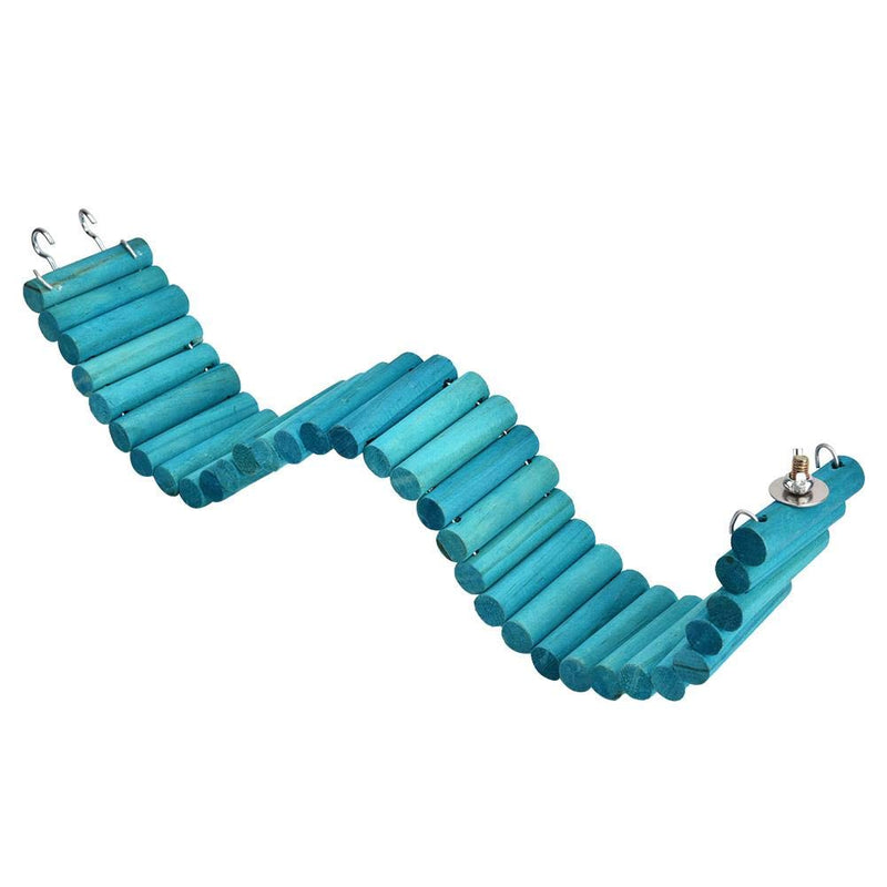 6x50CM Pet Hamster Parrot Climbing Ladder, Soft Hanging Suspension Wooden Ladder Bridge Birds Toy - BeesActive Australia