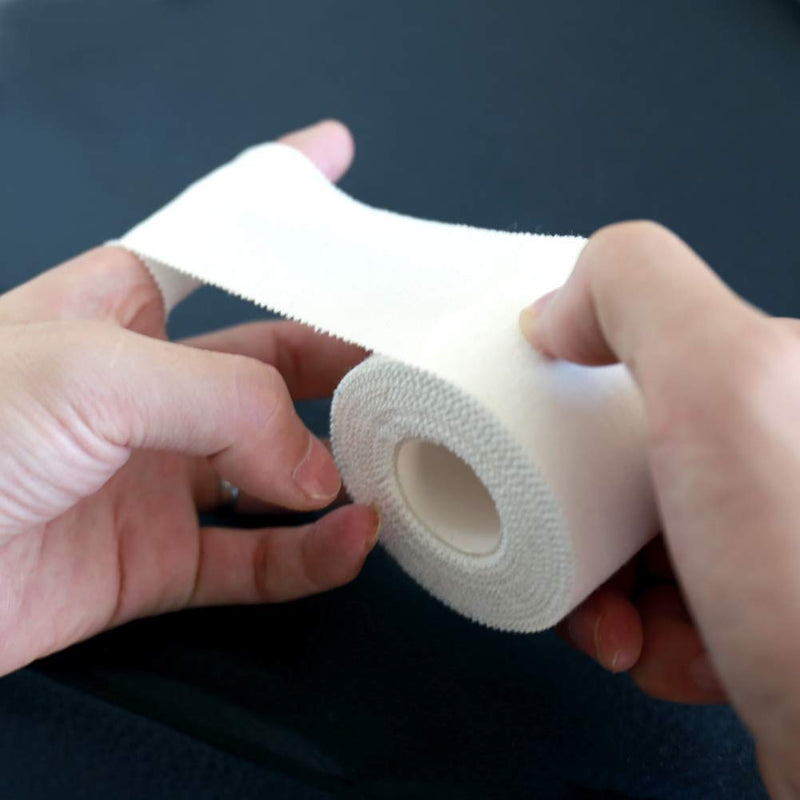 Zinc Oxide Tape 5cm x 10m 2 Rolls Beige Inelastic Sports Strapping Athletic Tape Fixed Joint Viscosity Hypoallergenic by SOONGO 5cm*10m 2 Rolls - BeesActive Australia