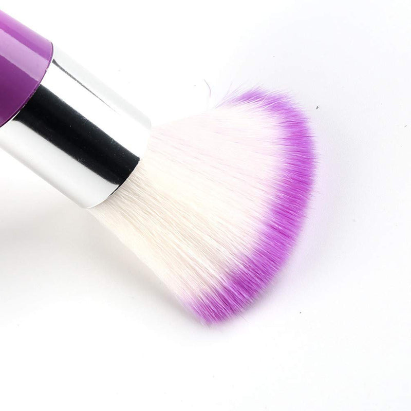 RUITASA Soft Nail Art Dust Remover Powder Brush Cleaner For Acrylic & UV Nail Gel（purple） - BeesActive Australia