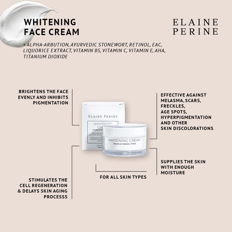 ELAINE PERINE Whitening Cream Face - for a blemish-free skin 50ml 𝗠𝗔𝗗𝗘 𝗜𝗡 𝗚𝗘𝗥𝗠𝗔𝗡𝗬' - BeesActive Australia